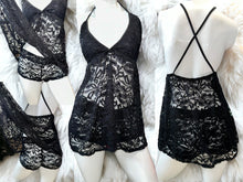 Load image into Gallery viewer, Black Lace Love Affair Set w/ Boyshorts