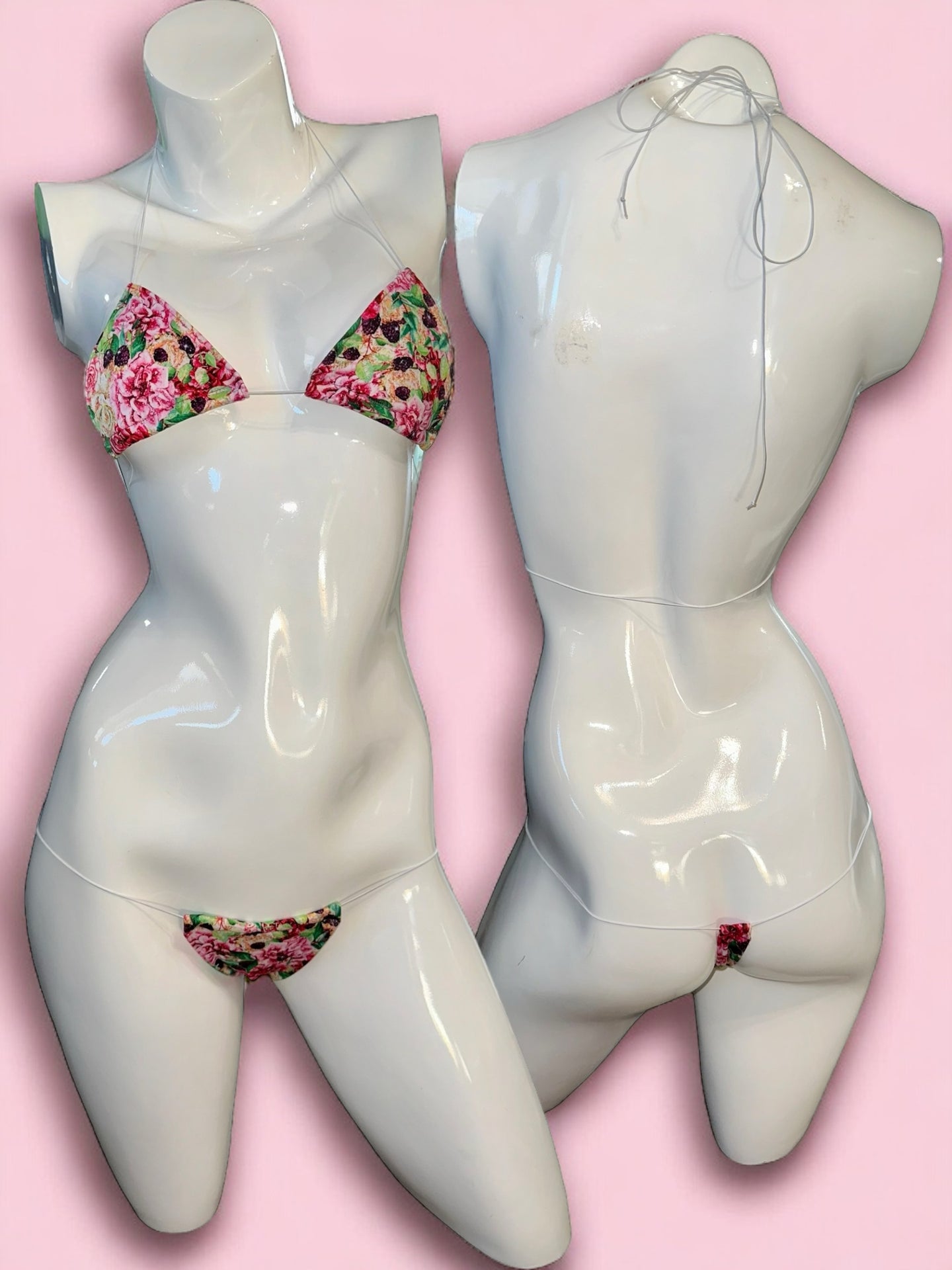 Glitter Berry Floral Microkini