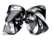 Load image into Gallery viewer, Black/White Checkmark 6 in Ribbon bow (RTS)