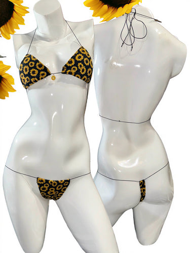 Sunflower Microkini w/ Charm- (RTS)