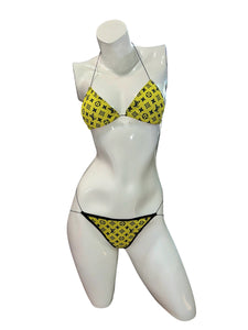 Black&Yellow Fancy Microkini- (RTS)