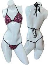 Load image into Gallery viewer, Pink Cheetah Two Piece T-back - MED (RTS)