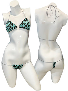 Mk Black & Blue Microkini- (RTS)