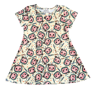 Muted Coco Melon Tshirt Dress- 18m (RTS)