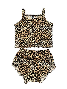 Cheetah Waffle Sleeper Set