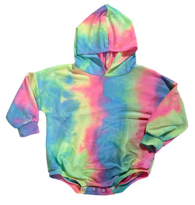 Neon Hooded Sweater Romper/Leo- 2t, 3t, 4t, 5t (RTS)