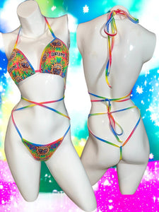 Rainbow Sublime Two Piece T-back