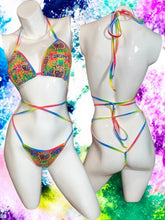 Load image into Gallery viewer, Rainbow Sublime Two Piece T-back