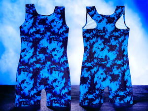 Blue Acid Gymnastics Unitard