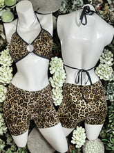 Load image into Gallery viewer, Leopard Ring Top &amp; Shorts Set