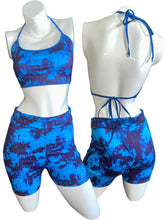 Load image into Gallery viewer, Blue Acid Tie Top &amp; Shorts Set