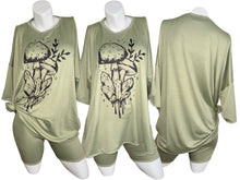 Load image into Gallery viewer, Sage Oversized T-Shirt Lounge &amp; Shorts Set