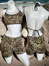 Load image into Gallery viewer, Leopard Tie Top &amp; Shorts Set