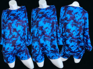 Blue Acid Lounge Top & Shorts Set