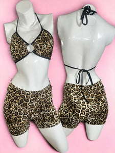 Leopard Ring Top & Shorts Set