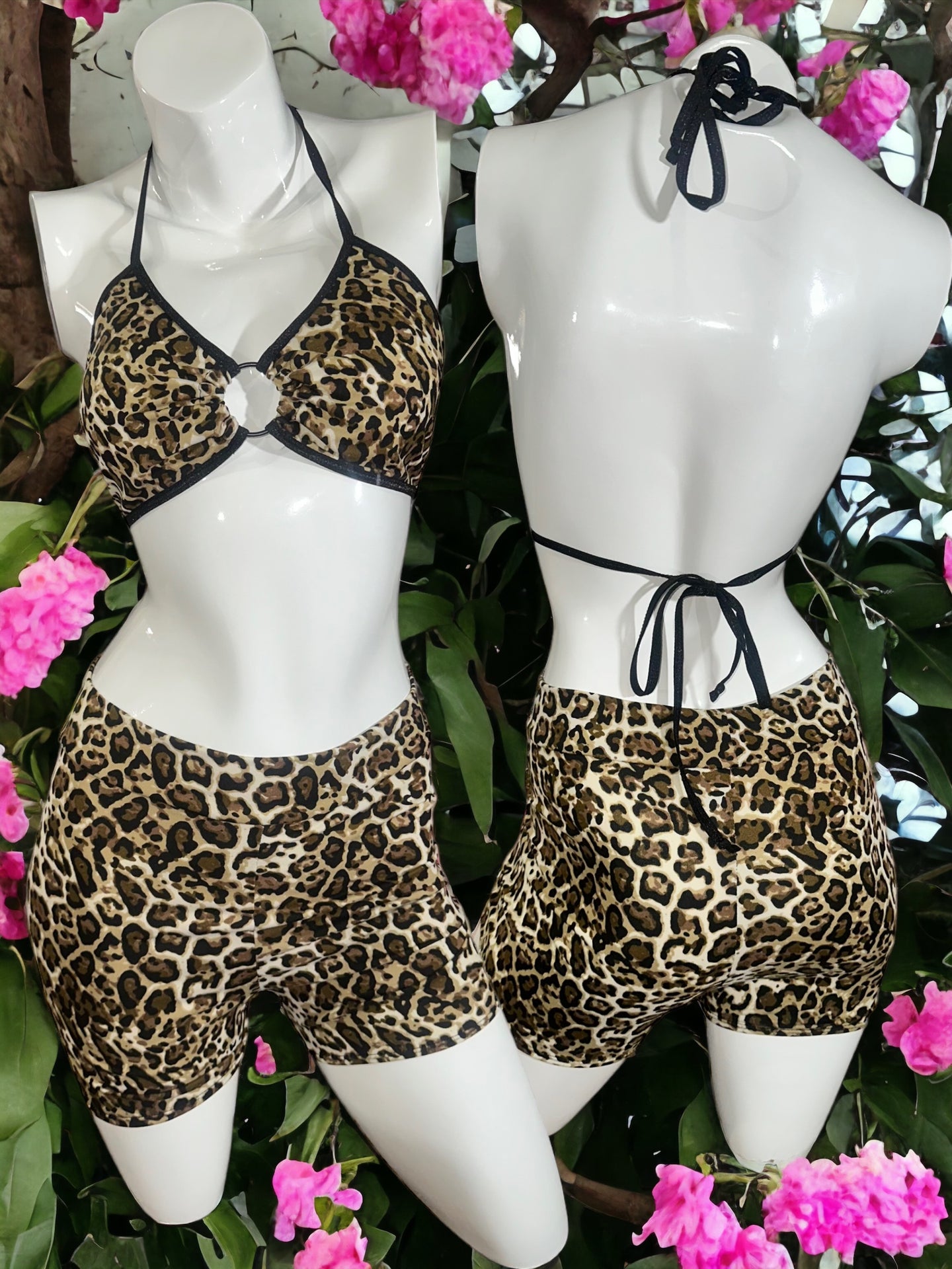 Leopard Ring Top & Shorts Set