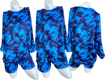 Load image into Gallery viewer, Blue Acid Lounge Top &amp; Shorts Set