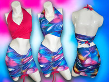 Load image into Gallery viewer, Spaced Out Reversible Wrap Around &amp; Mini Skirt