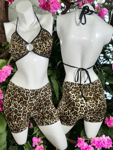 Leopard Ring Top & Shorts Set - SMALL (RTS)