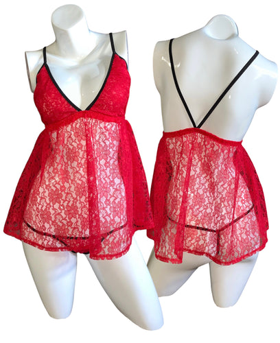 Red Lace Love Affair Set