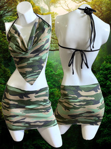 Catch Me Camo Mini Skirt Set