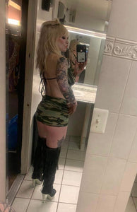 Catch Me Camo Mini Skirt Set