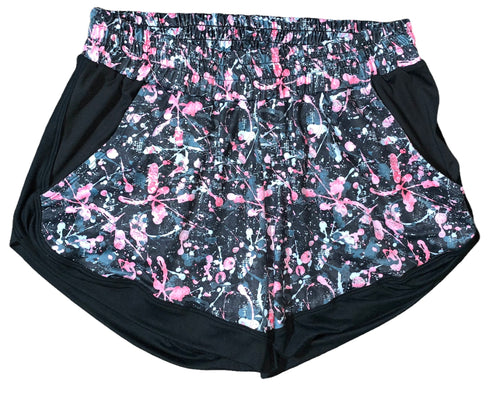 Paint Splatter Retro Shorts