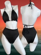 Load image into Gallery viewer, Black Cheeky Two Piece Swimsuit